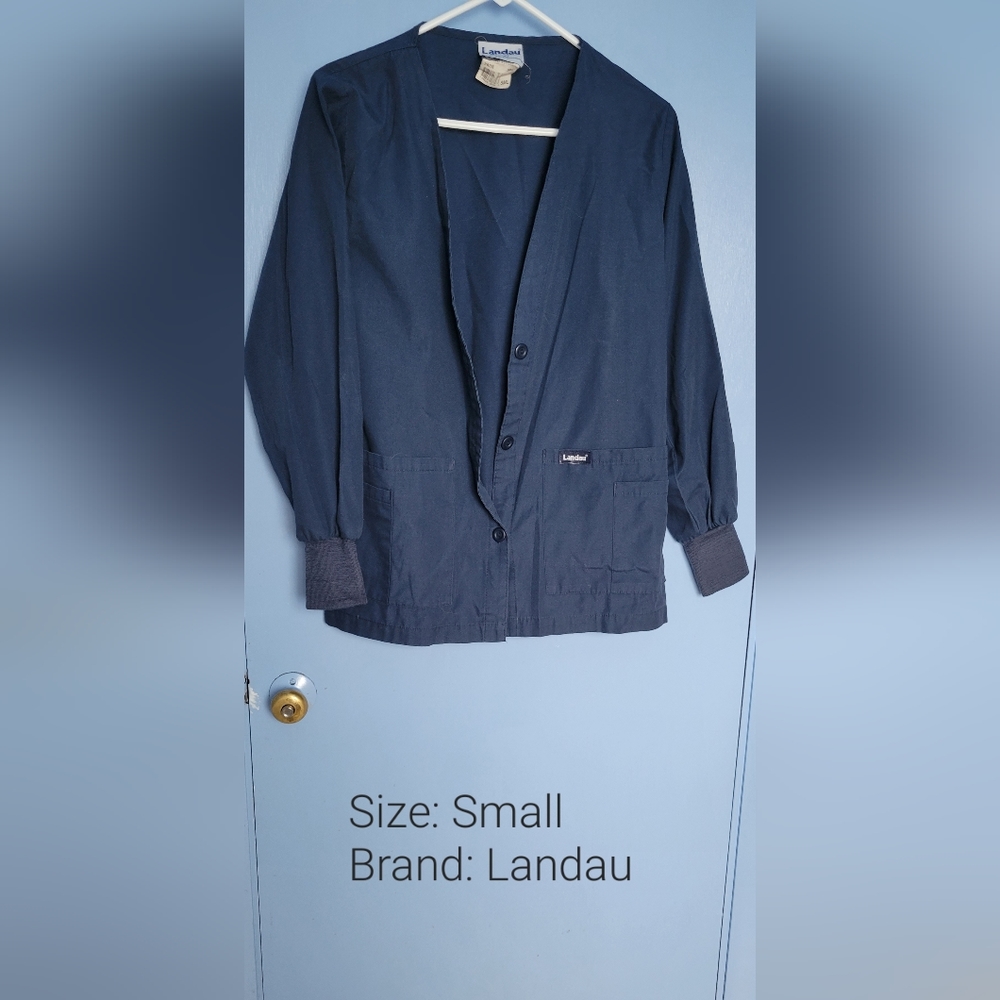 Landau scrub jacket: Small/Navy